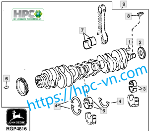 Crankshaft Johndeere 6081AFM01