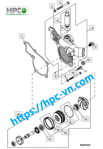 Water Pump Johndeere 6081AFM01